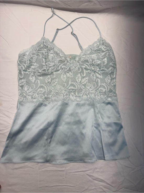 Banana Republic Tops - Banana Republic Lace-Trim Camisole Tank Top - Light Blue